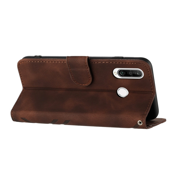 For Honor 20S Russia /20 lite Russia Line Pattern Skin Feel Leather Phone Case(Coffee) - Honor Cases by buy2fix | Online Shopping UK | buy2fix