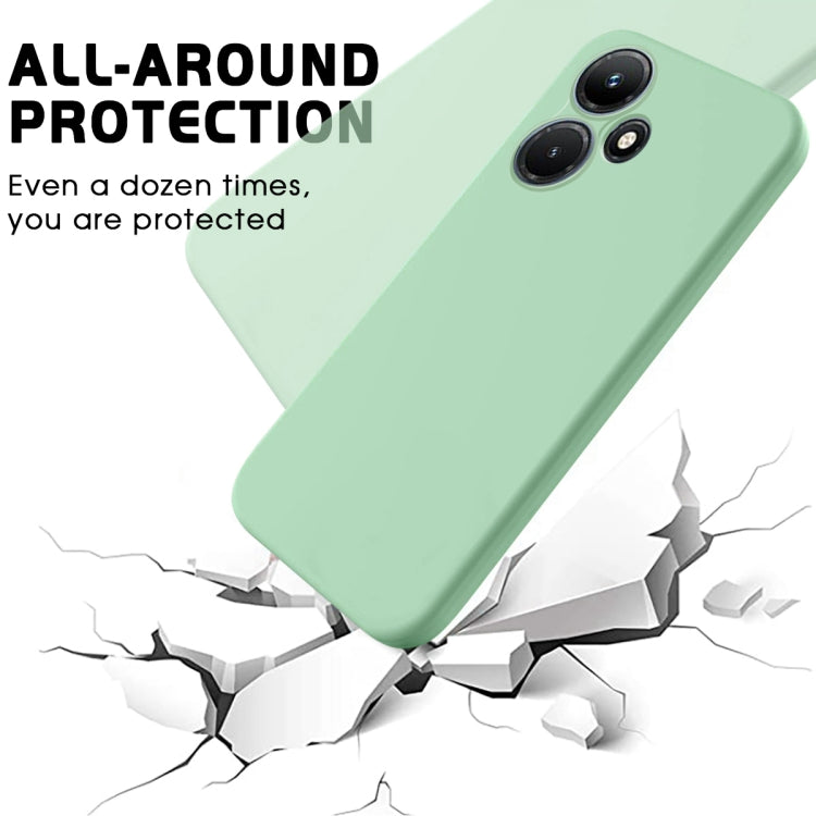 For Infinix Hot 30i Pure Color Liquid Silicone Shockproof Phone Case(Green) by buy2fix