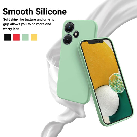 For Infinix Hot 30 Play Pure Color Liquid Silicone Shockproof Phone Case(Green) by buy2fix