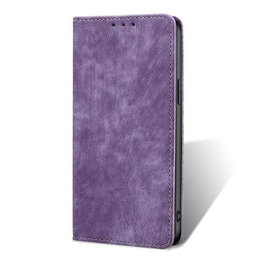 For Xiaomi 13 Ultra 5G RFID Anti-theft Brush Magnetic Leather Phone Case(Purple) by buy2fix