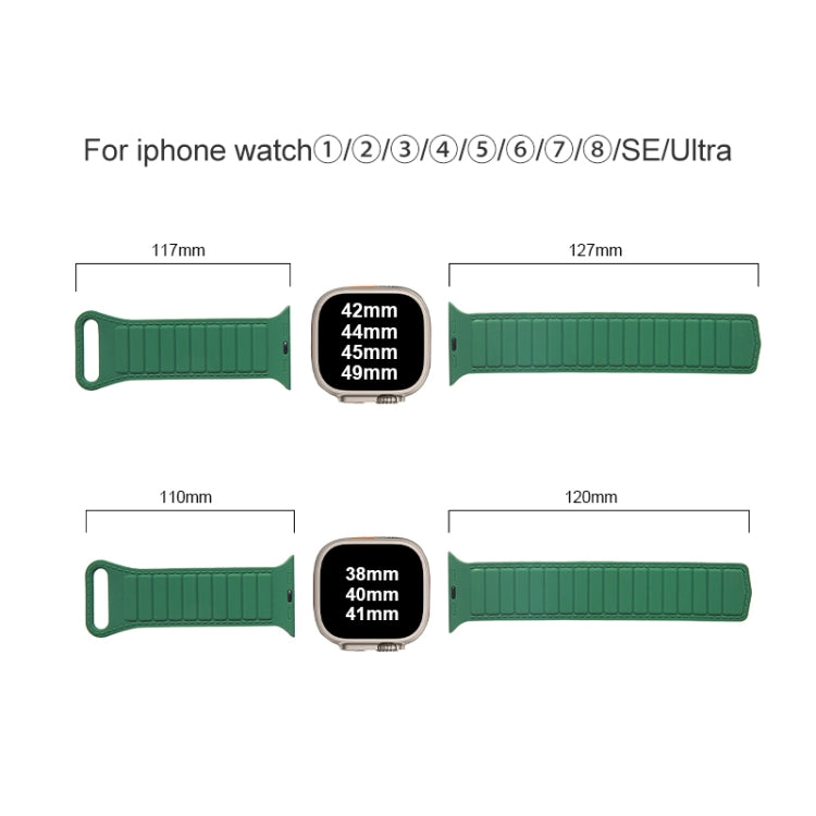 For Apple Watch Ultra 49mm Loop Magnetic Silicone Watch Band(Coffee Black) - Watch Bands by buy2fix | Online Shopping UK | buy2fix