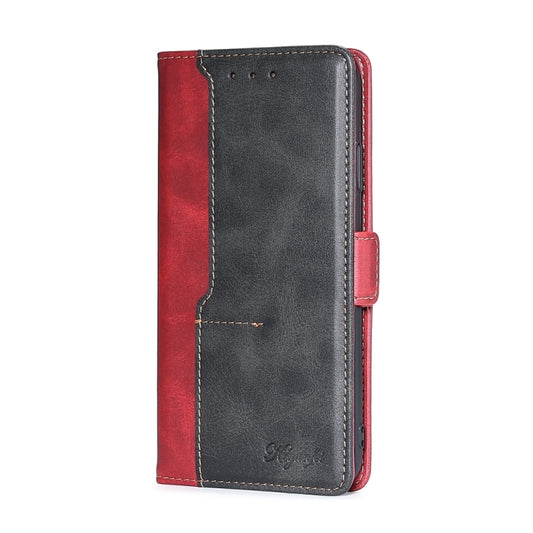 For Xiaomi 13 Ultra 5G Contrast Color Side Buckle Leather Phone Case(Red + Black) by buy2fix