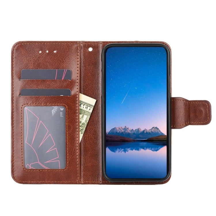 For OnePlus Nord CE 3 Lite 5G Crystal Texture Leather Phone Case(Brown) - OnePlus Cases by buy2fix | Online Shopping UK | buy2fix