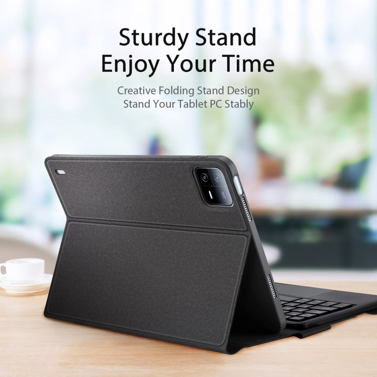 For Xiaomi Pad 6 / Pad 6 Pro DUX DUCIS TK Series Bluetooth Keyboard Leather Case with Touchpad(Black) - For Xiaomi by DUX DUCIS | Online Shopping UK | buy2fix
