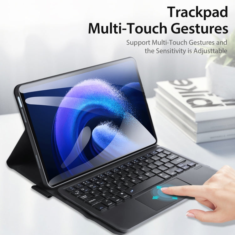 For Xiaomi Pad 6 / Pad 6 Pro DUX DUCIS TK Series Bluetooth Keyboard Leather Case with Touchpad(Black) - For Xiaomi by DUX DUCIS | Online Shopping UK | buy2fix