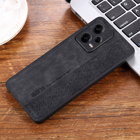 For Xiaomi Redmi Note 12 Turbo / Poco F5 AZNS 3D Embossed Skin Feel Phone Case(Black) by AZNS