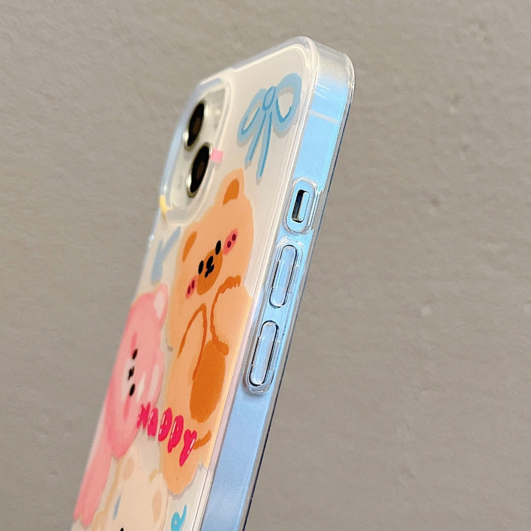 For iPhone 14 IMD Cute Animal Pattern Phone Case(Bear) - iPhone 14 Cases by buy2fix | Online Shopping UK | buy2fix