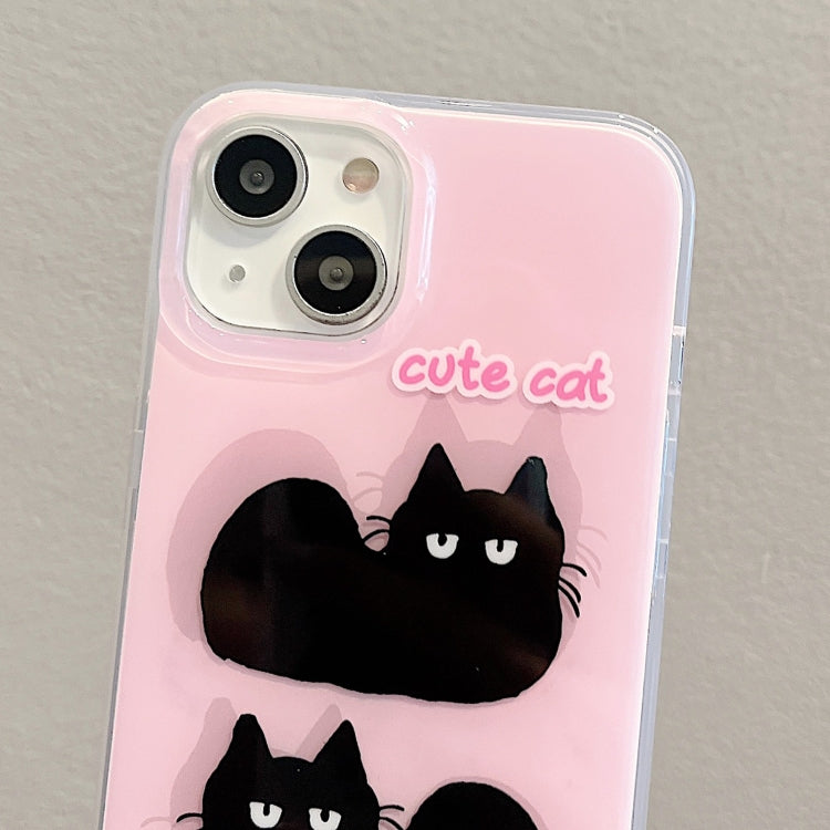 For iPhone 12 Pro Max IMD Cute Animal Pattern Phone Case(Cat) by buy2fix