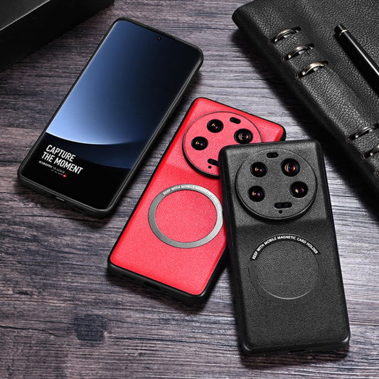 For Xiaomi 13 Ultra Cloth Texture PU MagSafe Magnetic Phone Case(Green) by buy2fix