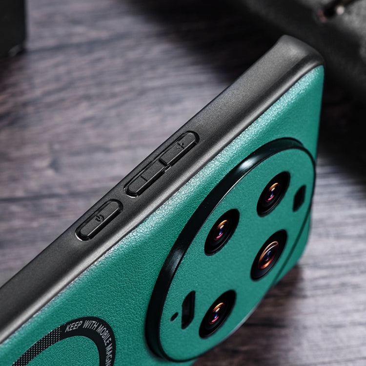 For Xiaomi 13 Ultra Cloth Texture PU MagSafe Magnetic Phone Case(Green) by buy2fix