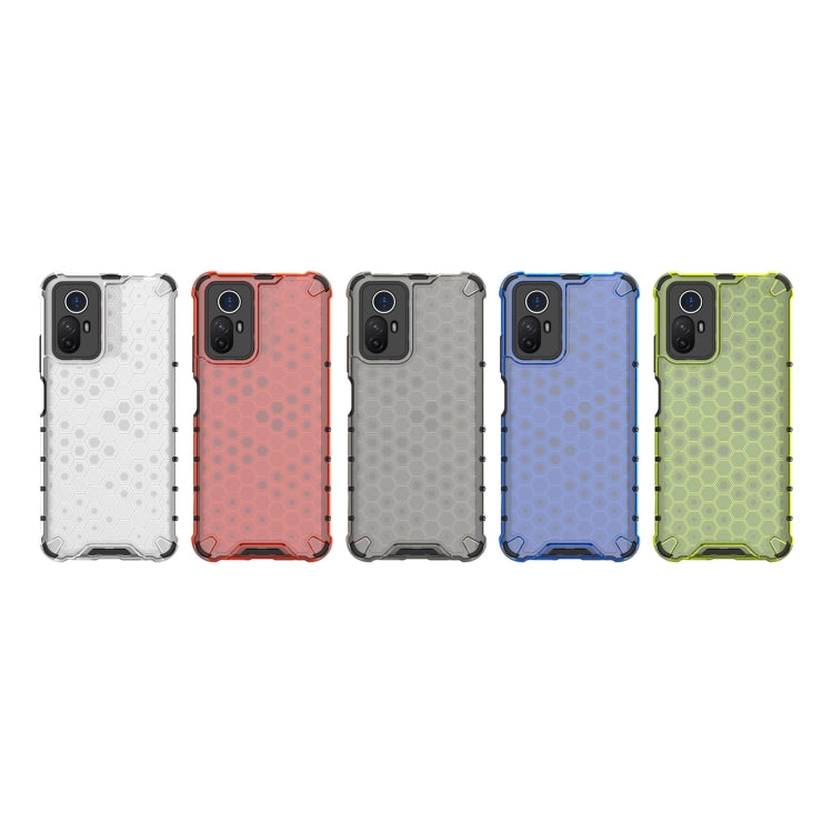 For Xiaomi Note 12S 4G Global Shockproof Honeycomb PC + TPU Phone Case(Green) by buy2fix
