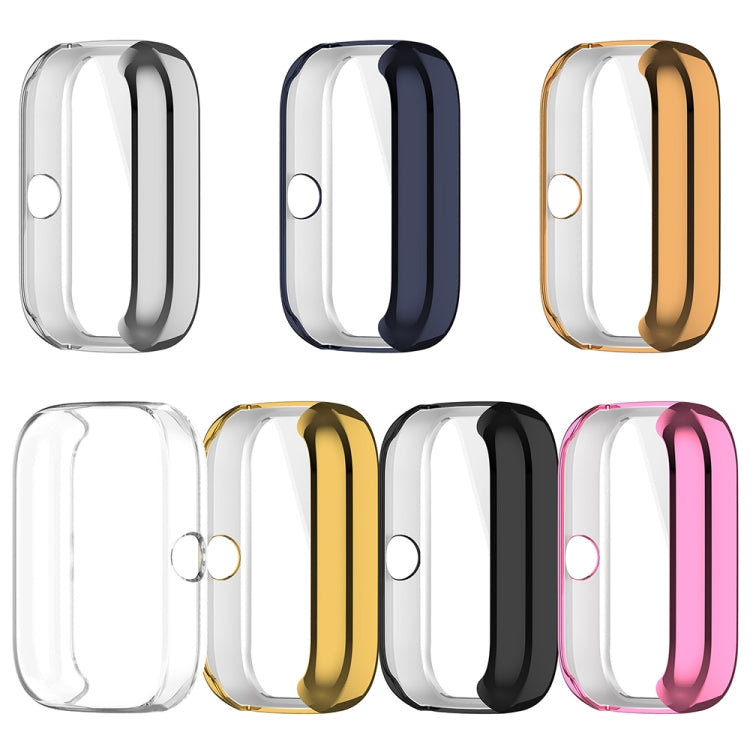 For Amazfit Bip 3 / Bip 3 Pro Universal Full Coverage TPU Electroplating Watch Protective Case(Pink) - Watch Cases by buy2fix | Online Shopping UK | buy2fix