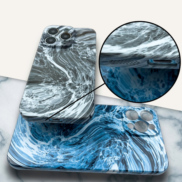 For iPhone 12 Pro Marble Pattern Phone Case(Green White) by buy2fix