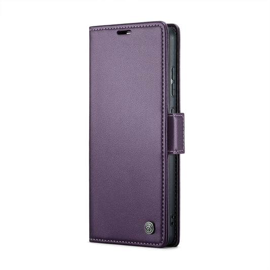 For Samsung Galaxy A52/A52s 5G CaseMe 023 Butterfly Buckle Litchi Texture RFID Anti-theft Leather Phone Case(Pearly Purple) by CaseMe
