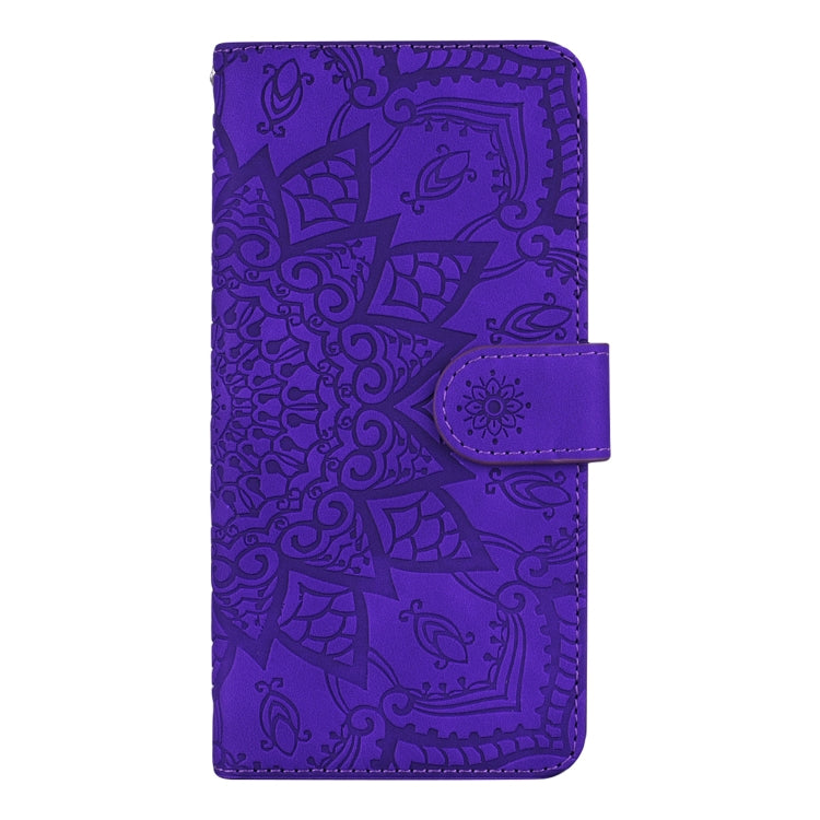 For Xiaomi Redmi Note 9 Pro Max Embossed Sunflower Pattern Horizontal Flip PU Leather Case with Holder & Card Slots & Wallet & Lanyard(Purple) - Huawei Cases by buy2fix | Online Shopping UK | buy2fix