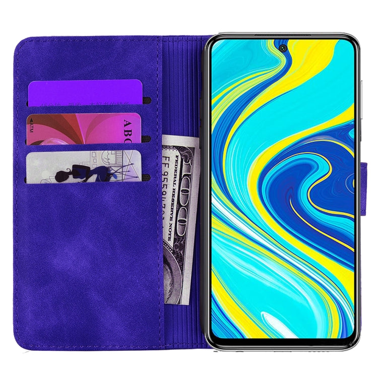 For Xiaomi Redmi Note 9 Pro Max Embossed Sunflower Pattern Horizontal Flip PU Leather Case with Holder & Card Slots & Wallet & Lanyard(Purple) - Huawei Cases by buy2fix | Online Shopping UK | buy2fix