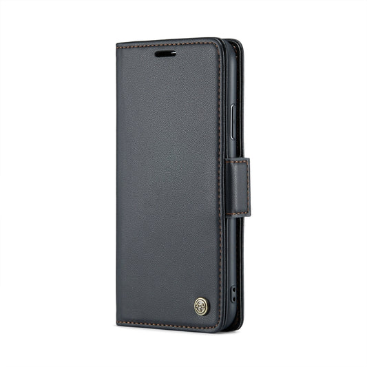 For iPhone 11 Pro Max CaseMe 023 Butterfly Buckle Litchi Texture RFID Anti-theft Leather Phone Case(Black) by CaseMe