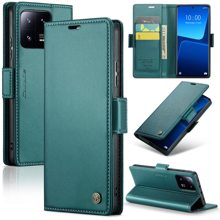 For Xiaomi 13 Pro CaseMe 023 Butterfly Buckle Litchi Texture RFID Anti-theft Leather Phone Case(Pearly Blue) - Xiaomi Cases by CaseMe | Online Shopping UK | buy2fix