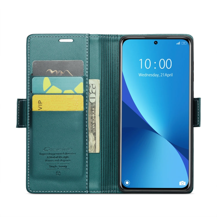 For Xiaomi 12 / 12X / 12S CaseMe 023 Butterfly Buckle Litchi Texture RFID Anti-theft Leather Phone Case(Pearly Blue) - Xiaomi Cases by CaseMe | Online Shopping UK | buy2fix