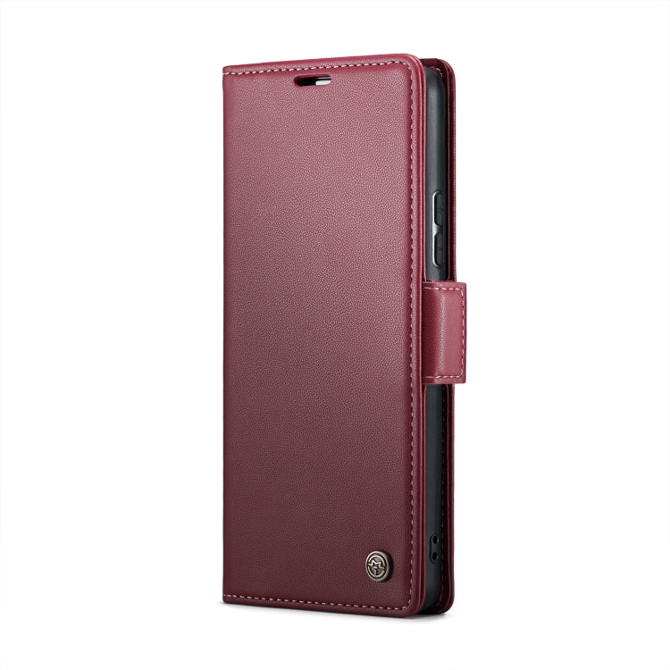 For Xiaomi Redmi Note 11 Pro 5G Global CaseMe 023 Butterfly Buckle Litchi Texture RFID Anti-theft Leather Phone Case(Wine Red) - Xiaomi Cases by CaseMe | Online Shopping UK | buy2fix