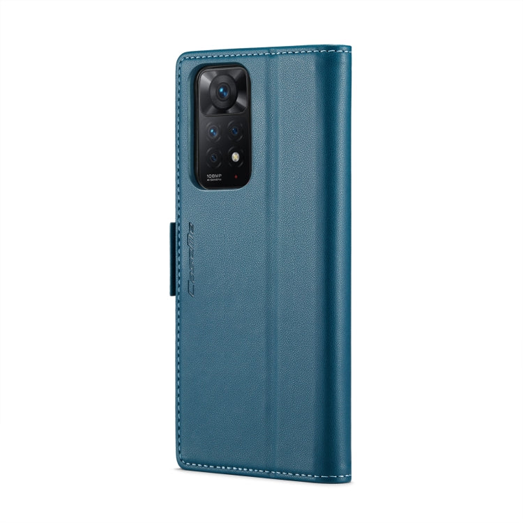 For Xiaomi Redmi Note 11 Pro 5G Global CaseMe 023 Butterfly Buckle Litchi Texture RFID Anti-theft Leather Phone Case(Blue) - Xiaomi Cases by CaseMe | Online Shopping UK | buy2fix