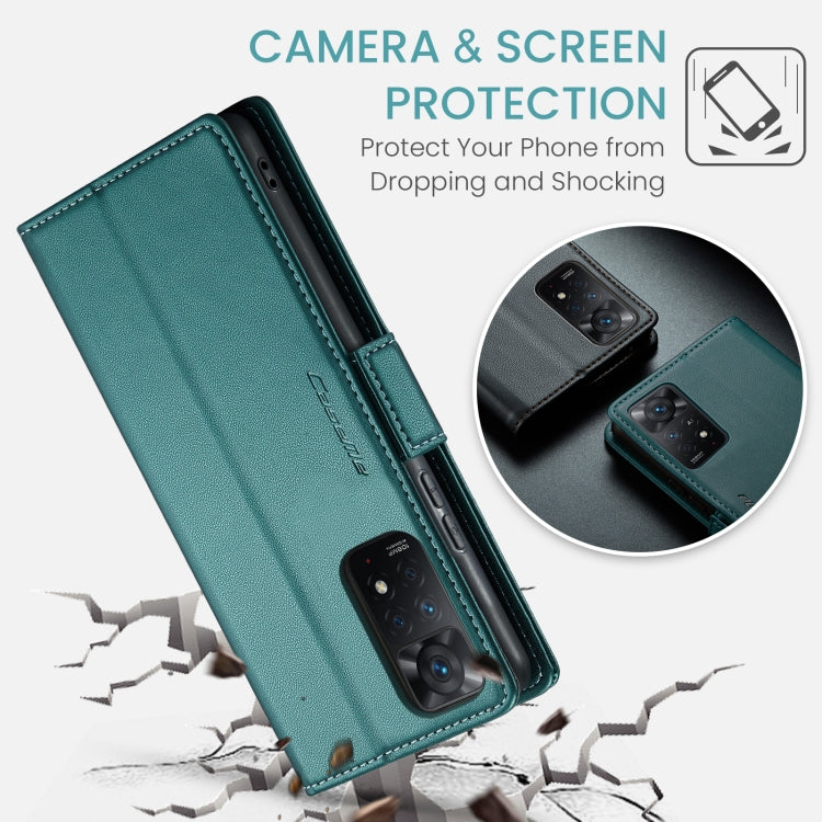 For Xiaomi Redmi Note 11 Pro 5G Global CaseMe 023 Butterfly Buckle Litchi Texture RFID Anti-theft Leather Phone Case(Pearly Blue) - Xiaomi Cases by CaseMe | Online Shopping UK | buy2fix