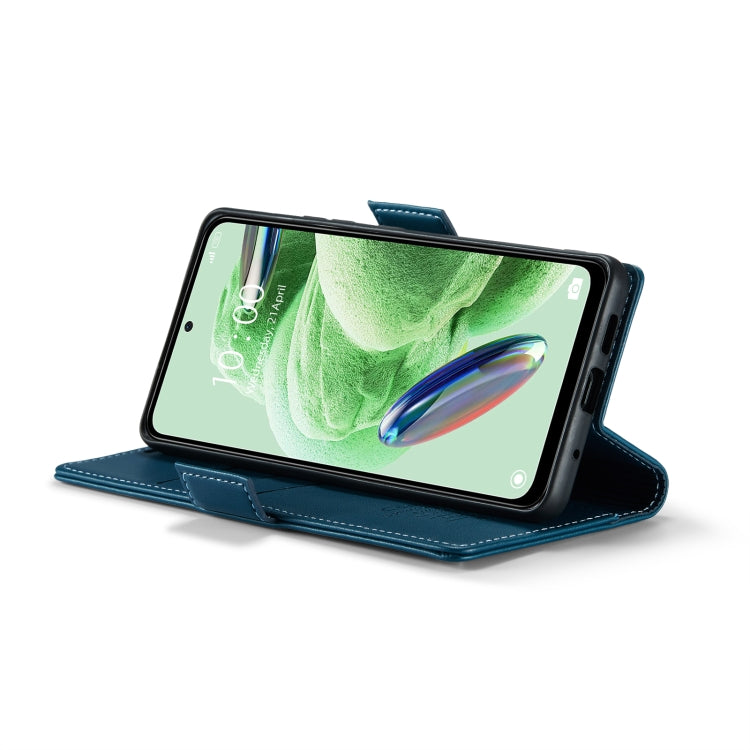 For Xiaomi Poco X5 5G CaseMe 023 Butterfly Buckle Litchi Texture RFID Anti-theft Leather Phone Case(Blue) - Xiaomi Cases by CaseMe | Online Shopping UK | buy2fix