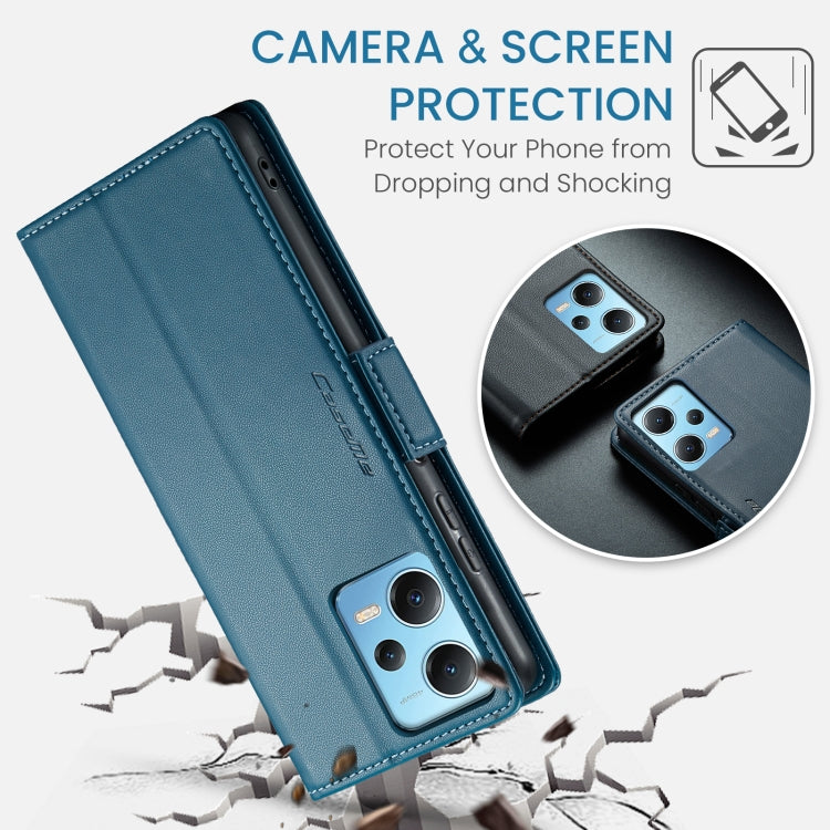 For Xiaomi Poco X5 5G CaseMe 023 Butterfly Buckle Litchi Texture RFID Anti-theft Leather Phone Case(Blue) - Xiaomi Cases by CaseMe | Online Shopping UK | buy2fix