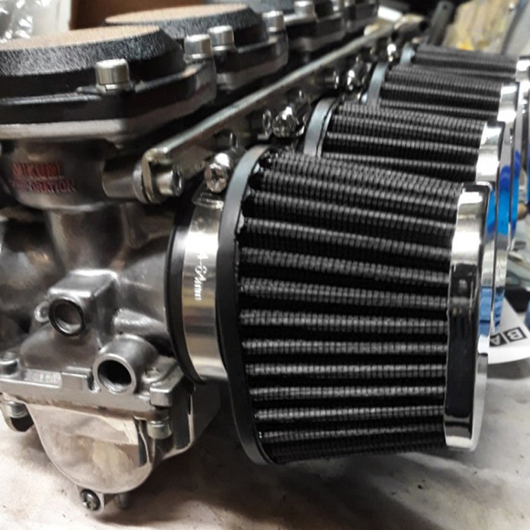 55mm XH-UN073 Mushroom Head Style Car Modified Air Filter Motorcycle Exhaust Filter(Black) by buy2fix