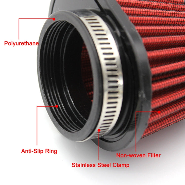 60mm XH-UN073 Mushroom Head Style Car Modified Air Filter Motorcycle Exhaust Filter(Black) - Air Intake System by buy2fix | Online Shopping UK | buy2fix
