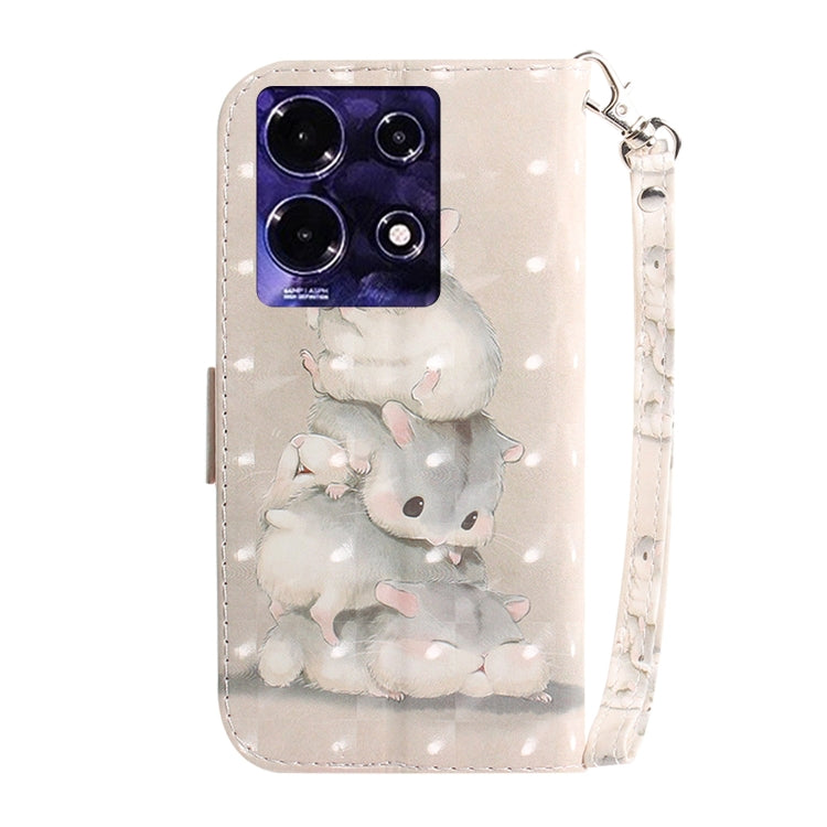 For Infinix Note 30 3D Colored Horizontal Flip Leather Phone Case(Squirrels) - Infinix Cases by buy2fix | Online Shopping UK | buy2fix