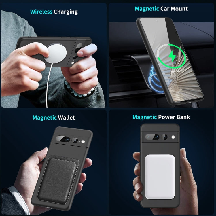 For Google Pixel 8 Pro MagSafe Magnetic Liquid Silicone Phone Case(Black) by buy2fix