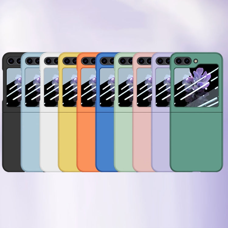 For Samsung Galaxy Z Flip5 Fuel Injection Integrated PC Skin Feel Phone Case(Flaming Orange) by buy2fix