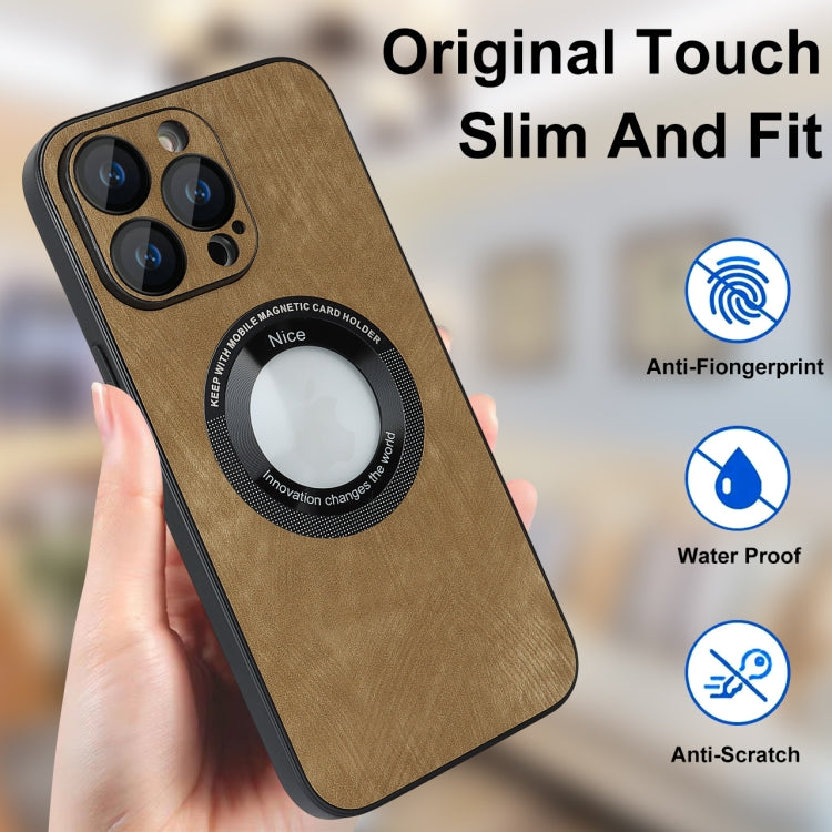 For iPhone 11 Skin Feel Leather MagSafe Magnetic Phone Case(Brown) by buy2fix