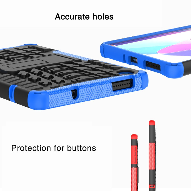 For Lenovo Tab M8 4th Gen Tire Texture TPU + PC Tablet Case with Holder(Purple) - Lenovo by buy2fix | Online Shopping UK | buy2fix