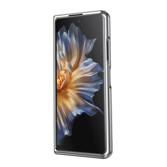 For Honor Magic Vs Electroplating Plain Leather Folding Phone Case(White) by buy2fix