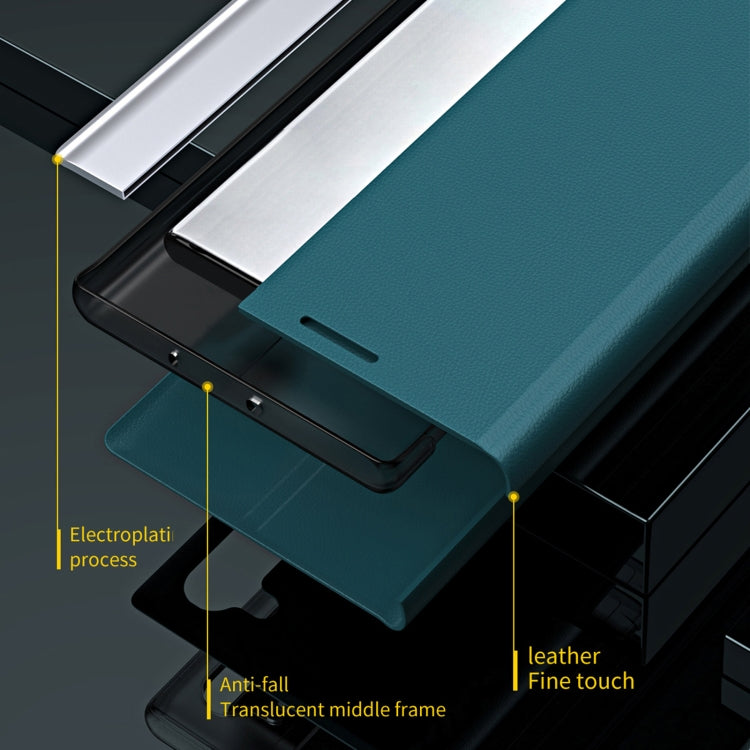 For Xiaomi Poco F5 Pro Side Side Electroplated Magnetic Leather Phone Case(Yellow) by buy2fix