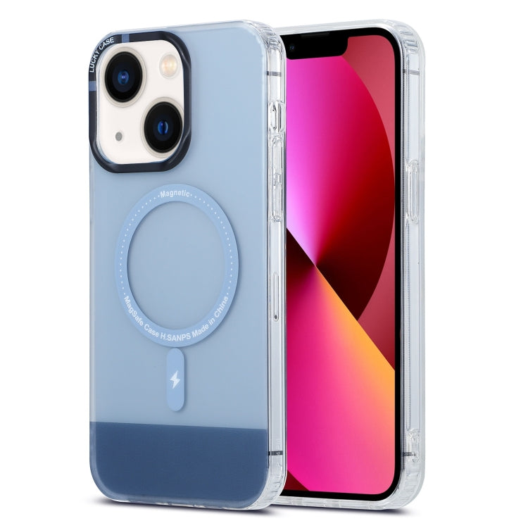 For iPhone 13 PC + TPU IMD MagSafe Magnetic Phone Case(Grey) - iPhone 13 Cases by buy2fix | Online Shopping UK | buy2fix