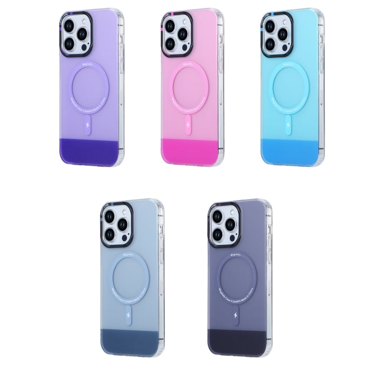 For iPhone 14 PC + TPU IMD MagSafe Magnetic Phone Case(Grey) - iPhone 14 Cases by buy2fix | Online Shopping UK | buy2fix