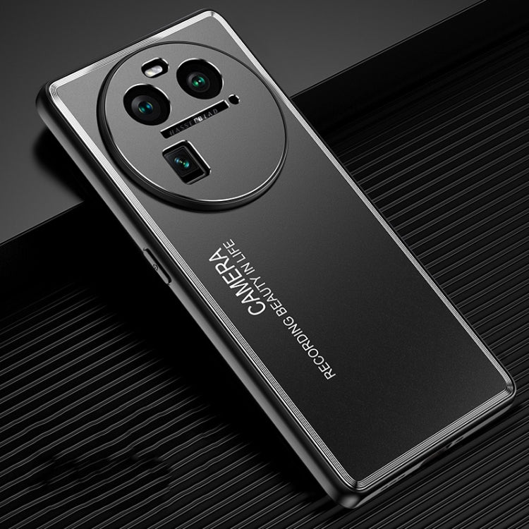 For OPPO Find X6 Pro Frosted Metal Phone Case(Black) - OPPO Cases by buy2fix | Online Shopping UK | buy2fix