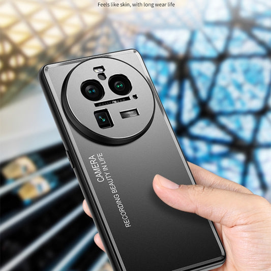 For OPPO Find X6 Pro Frosted Metal Phone Case(Black) by buy2fix