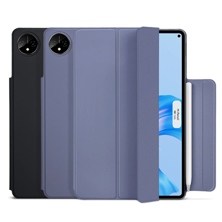 For Huawei Matepad Pro 10.8 3-fold Double-sided Clip Buckle Magnetic Smart Tablet Case(Lavender) - Huawei by buy2fix | Online Shopping UK | buy2fix