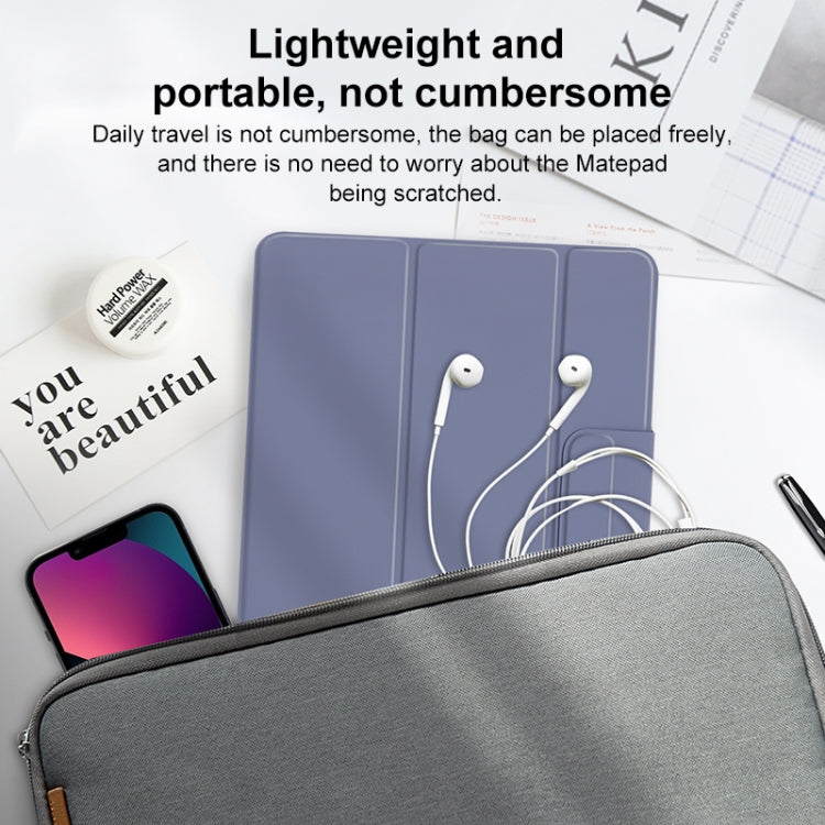 For Huawei Matepad Pro 10.8 3-fold Double-sided Clip Buckle Magnetic Smart Tablet Case(Lavender) - Huawei by buy2fix | Online Shopping UK | buy2fix