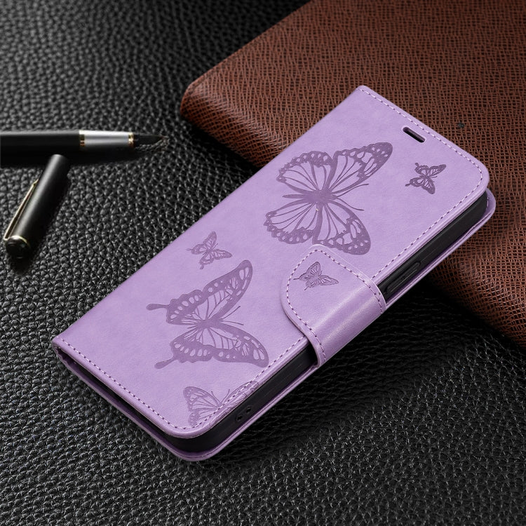 For Xiaomi Redmi Note 12S 4G / Note 11 Two Butterflies Embossing Leather Phone Case(Purple) by buy2fix