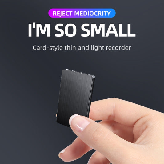 JNN M2 Ultra-thin HD Noise Reduction Intelligent Control Voice Voice Recorder, Capacity:64GB(Black) by JNN