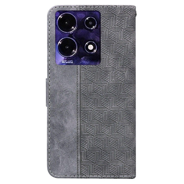 For Infinix Note 30 Geometric Embossed Leather Phone Case(Grey) - Infinix Cases by buy2fix | Online Shopping UK | buy2fix