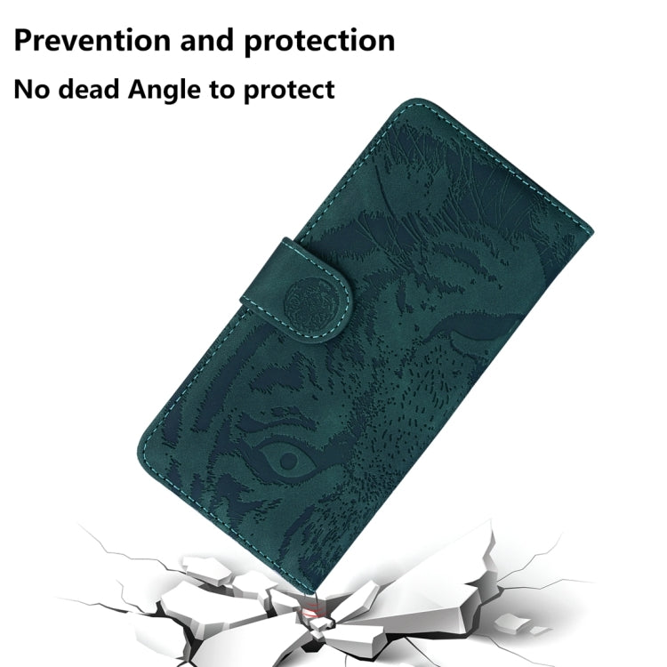 For Infinix Note 30 Tiger Embossing Pattern Flip Leather Phone Case(Green) by buy2fix