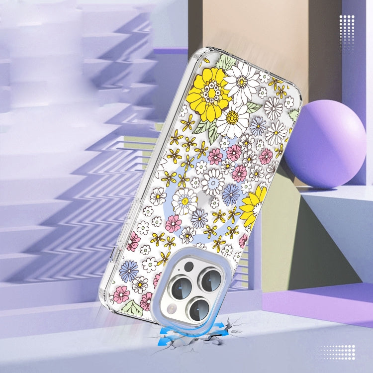 For iPhone 12 Pro Max MagSafe Magnetic TPU Phone Case(Little Flower) by buy2fix