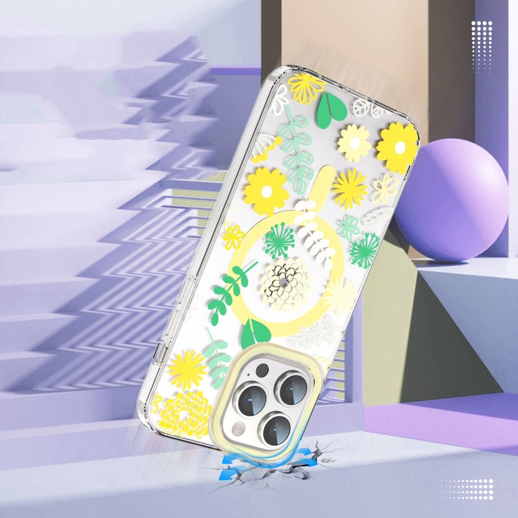 For iPhone 12 Pro MagSafe Magnetic TPU Phone Case(Yellow Chrysanthemum) by buy2fix