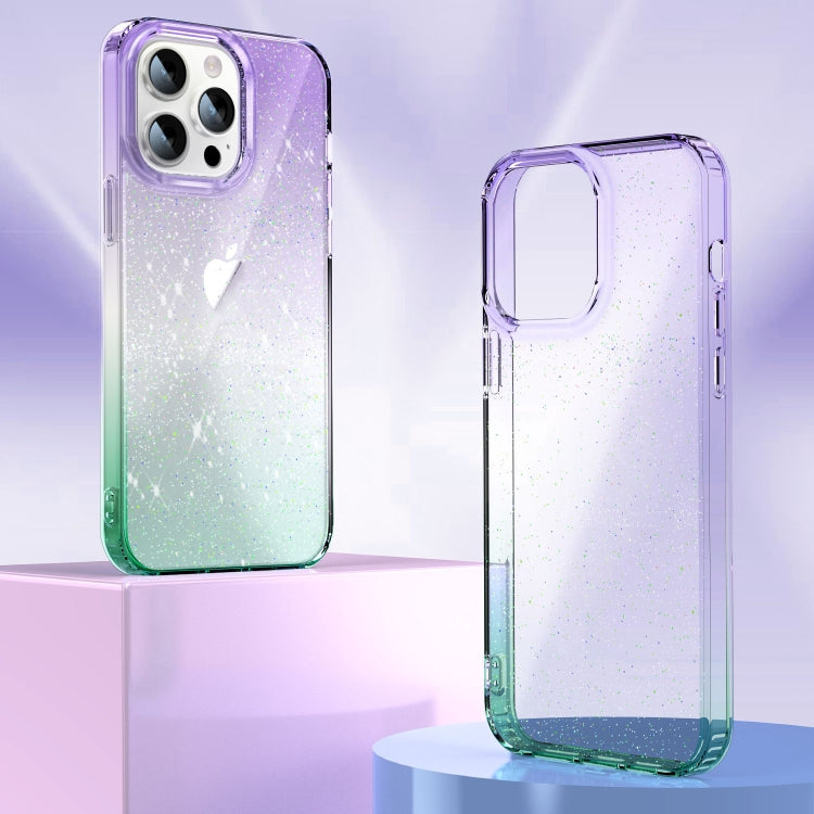 For iPhone 13 Pro Max Star Gradient Phone Case(Purple Green) - iPhone 13 Pro Max Cases by buy2fix | Online Shopping UK | buy2fix